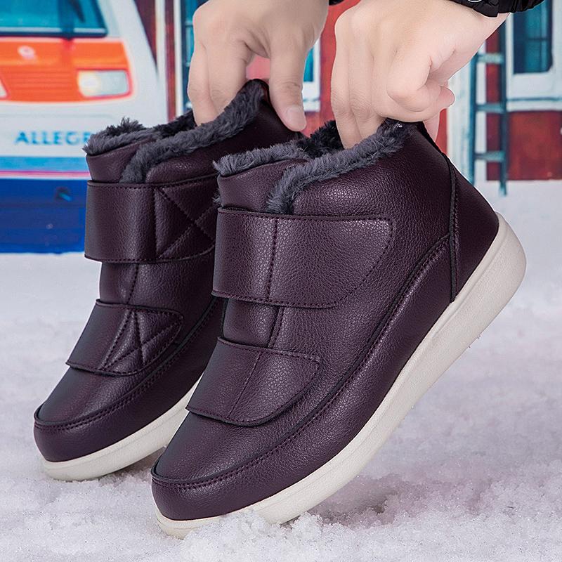 TUINANLE Women's Soft Bottom Non-Slip Velvety Winter Boots - Warm Old Beijing Style Snow Boots Men Cotton Shoes