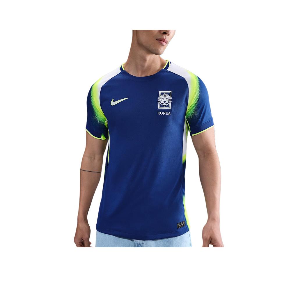 Nike Logo Round Neck Printed Short Sleeve Football Shirt Men shirts Blue FZ9030-418
