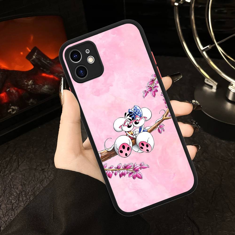Cartoon D-Diddl For IPhone 16 15 14 Plus 13 12 11 Pro Max X XS MAX Translucent Matte Shockproof Cover