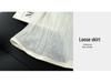 White Mesh Midi Skirt for Women - Elegant High Waist Drape Gentle Style