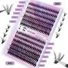 240 Tufts 3040D Single Tufts False Eyelashes 10-14Mmdiy Segmented Multi-Hair Natural Thick Eyelashes