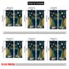 2pcs,2D Plane Printing Pattern Curtains Christmas Pine Trees Polyester Easy Install (without Rod) Versatile All Perfect for