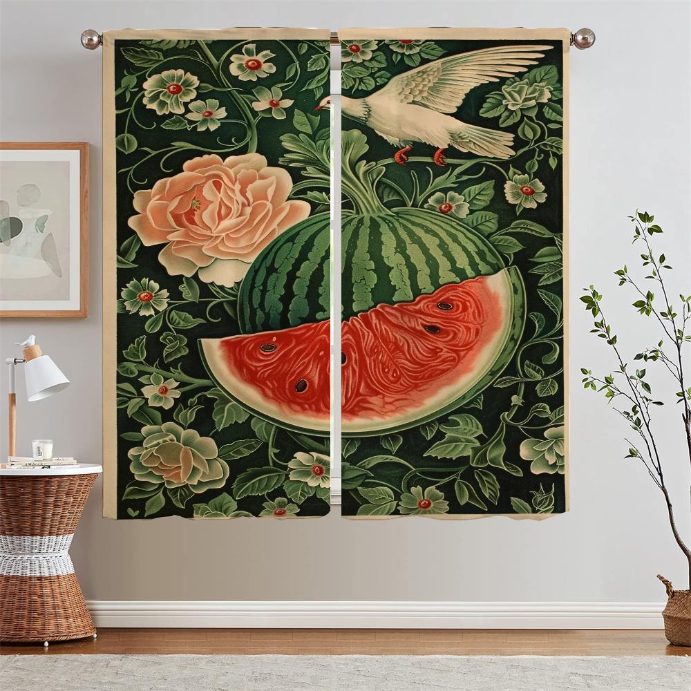 

Арбуз и голубь Таможенная бесплатная доставка Товары Разделитель Спальня Шторы 2 шт Карнизы Затемняющие Шторы Кудри W50xH70cmx2pcs-CL