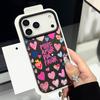 Miękkie etui na telefon z nadrukiem serca dla iPhone Air 17 16 15 14 Pro Max 13 12 Pro Max 11 17 16e Odporne na wstrząsy Silikonowe z teksturą skóry