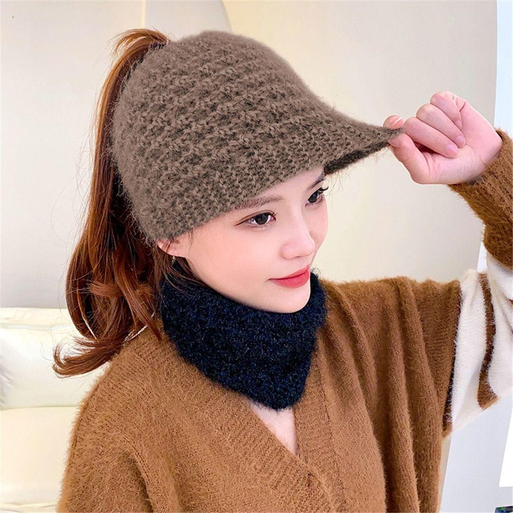 Soft Knitted Ear Muffs Stretch Postpartum Hat Fashion Head Wraps  for Women Girls