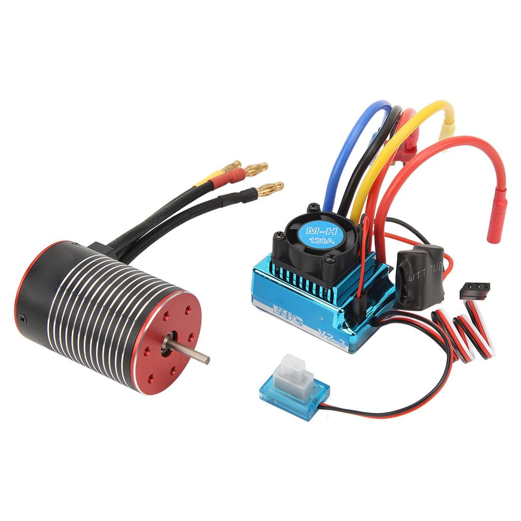 RC Brushless Motor ESC Set Professional Waterproof High Torsion 3650 Brushless Motor 120A ESC Combo Set for RC Car