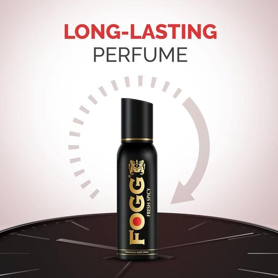 FOGG Fresh Spicy Premium No Gas Deodorant for Men, Long Lasting Perfume Body Spray, 2 X 120ml (Pack Of 2)