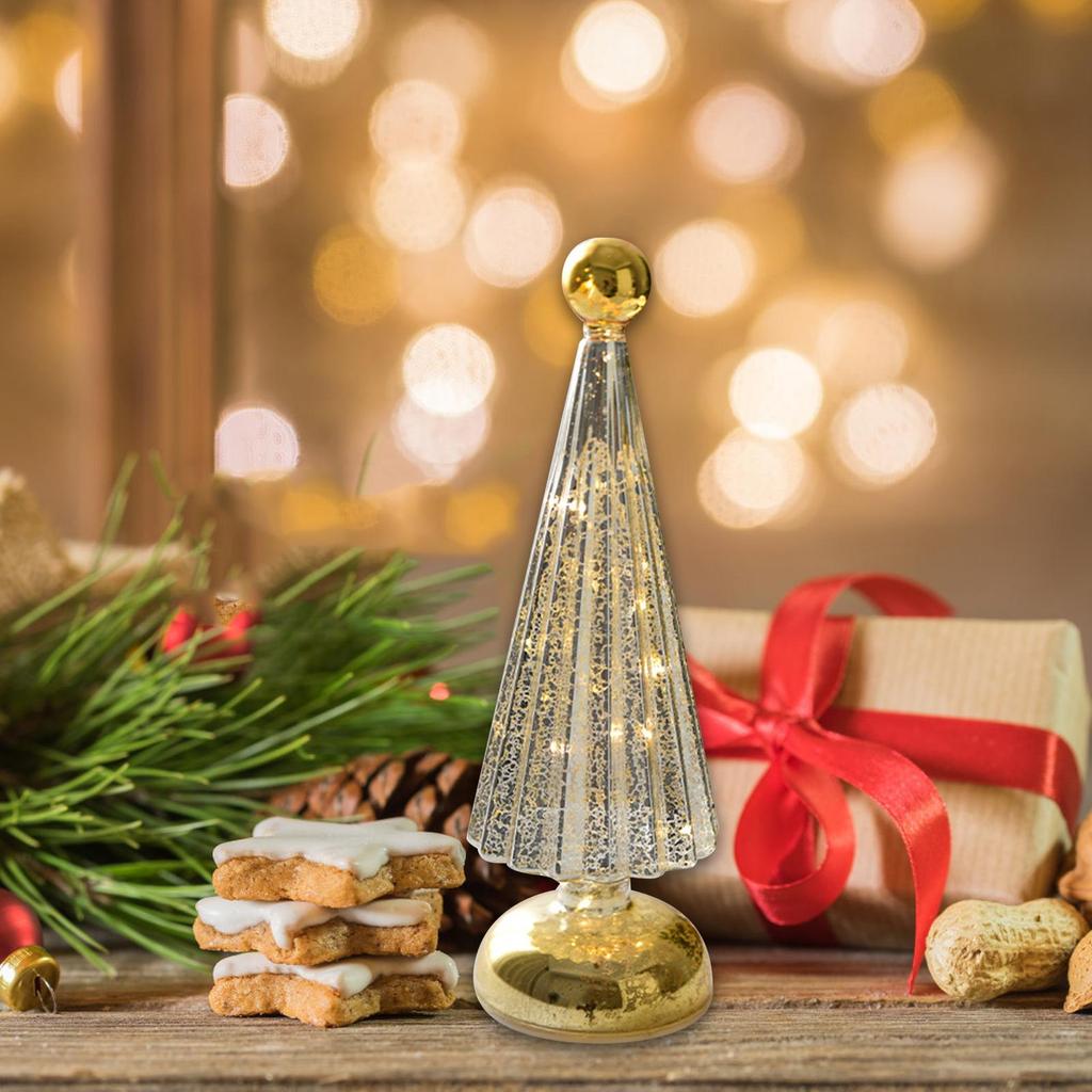 Christmas Tree Light Ornament Xmas Ornament Lighted Statue Festive Creative