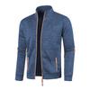 Herren Modischer Strickpullover-Mantel mit Reißverschluss und Fleece-Ärmeln, Große Größen