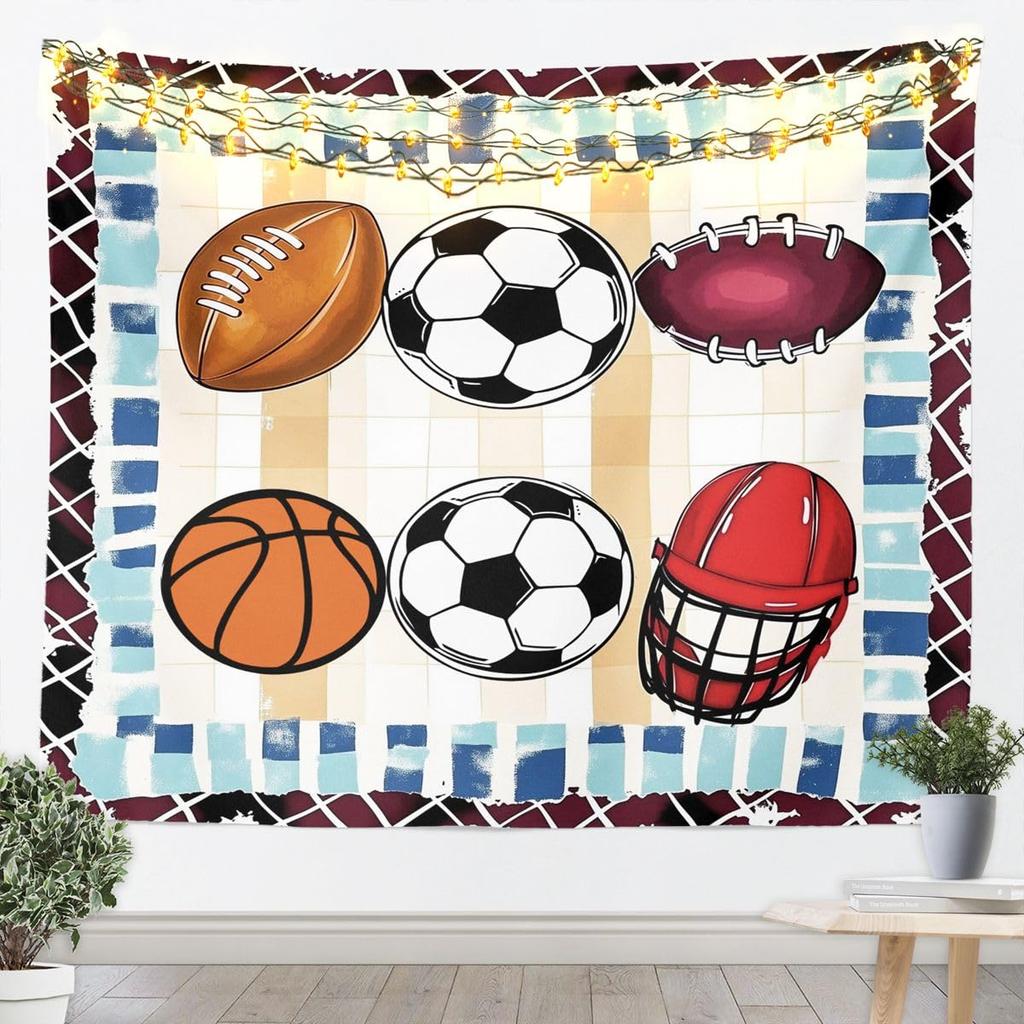 Modern Geometric Tapestry Brown Patchwork Texture Retro Wall Art for Living Room Bedroom Modern Art Wall Hanging Blanket Luxury