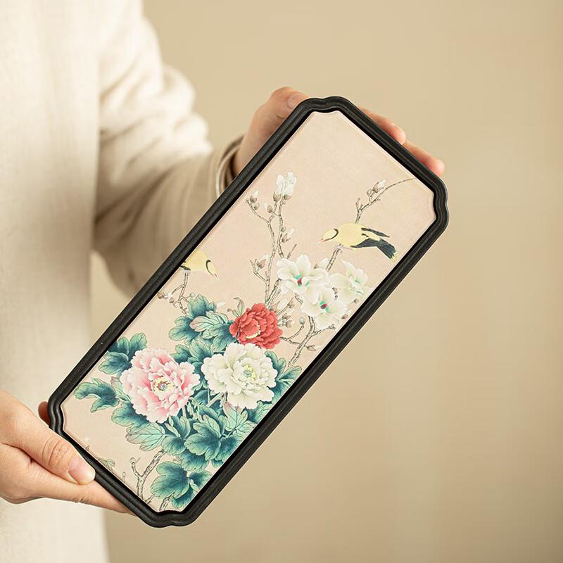 Shangkai Ceramic Begonia Dry Tea Tray