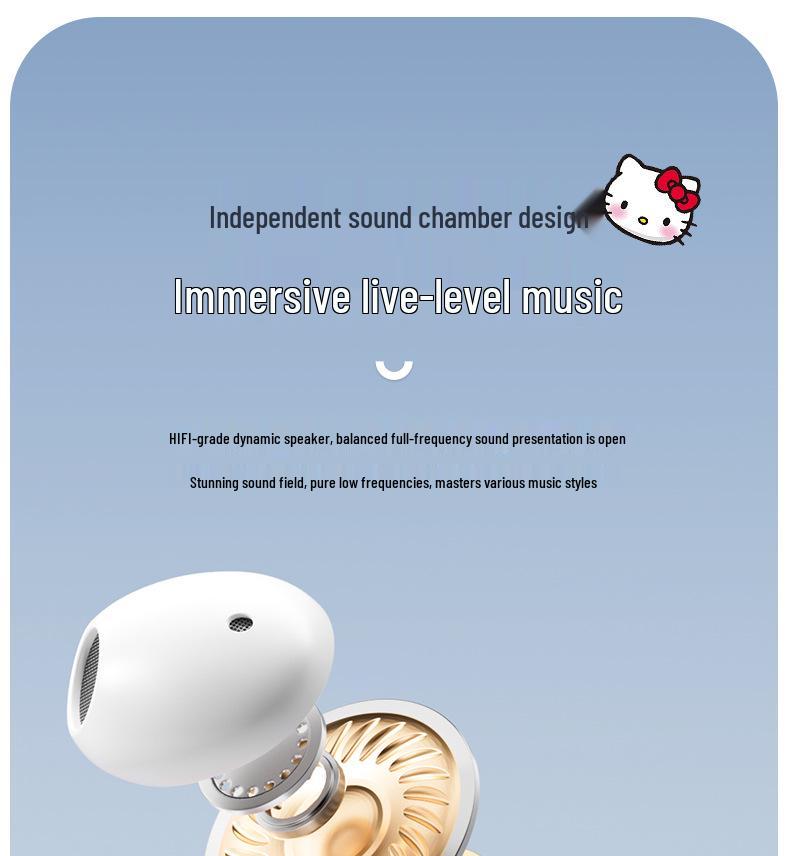 Sanrio H19 Hello Kitty Cute Wireless Bluetooth Headphones - Ideal Gift for Students and Parties