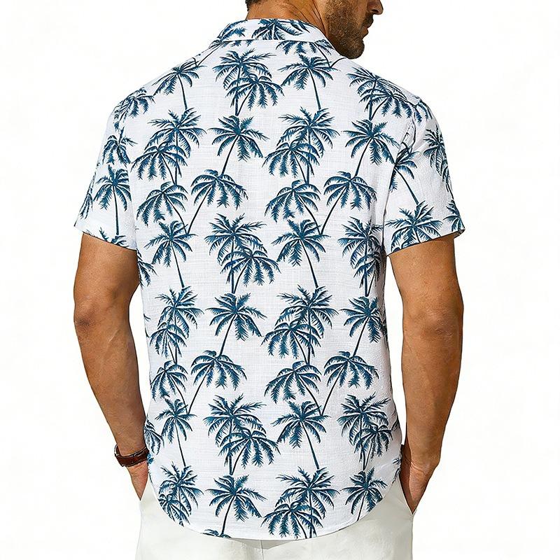 Men's Hawaiian Print Short Sleeve Casual Shirt.