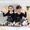 New Kids Boys Girls Autumn Cotton Pajamas Cute Cartoon Print Long Sleeve T-Shirt Tops + Pants Sets Baby Sleepwear Clothing