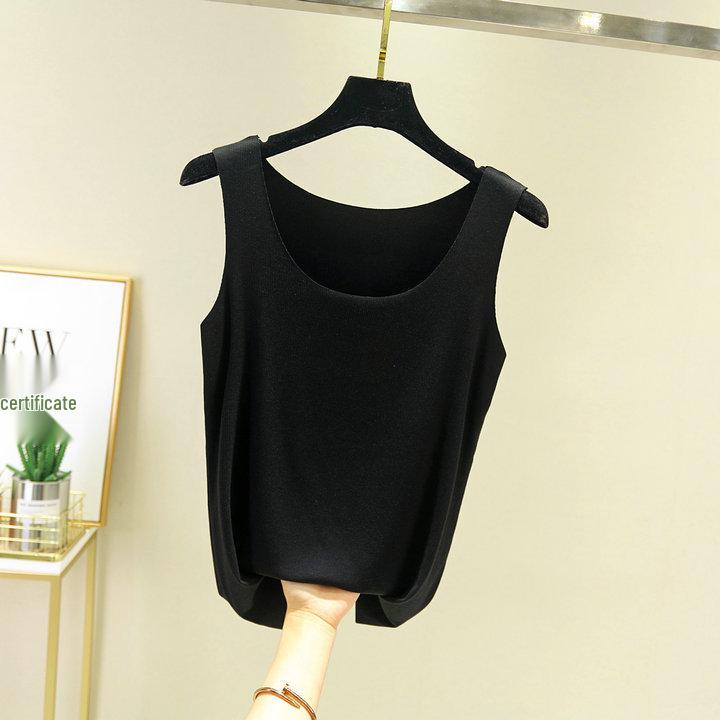 Damski bezszwowy top modalowy - Wiosenno-letnia bezrękawnik z okrągłym dekoltem jako warstwa bazowa i wszechstronna odzież wierzchnia