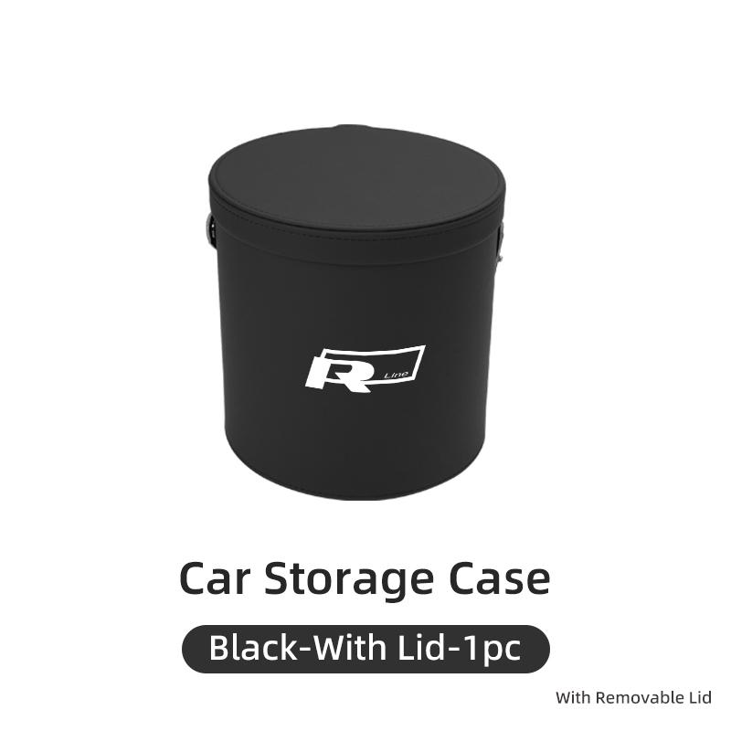 2026 Hot For Volkswagen VW Car Trash Can Bin Organizer Hanging Garbage Storage Box For Volkswagen VW R Line Jetta Golf Beetle CC