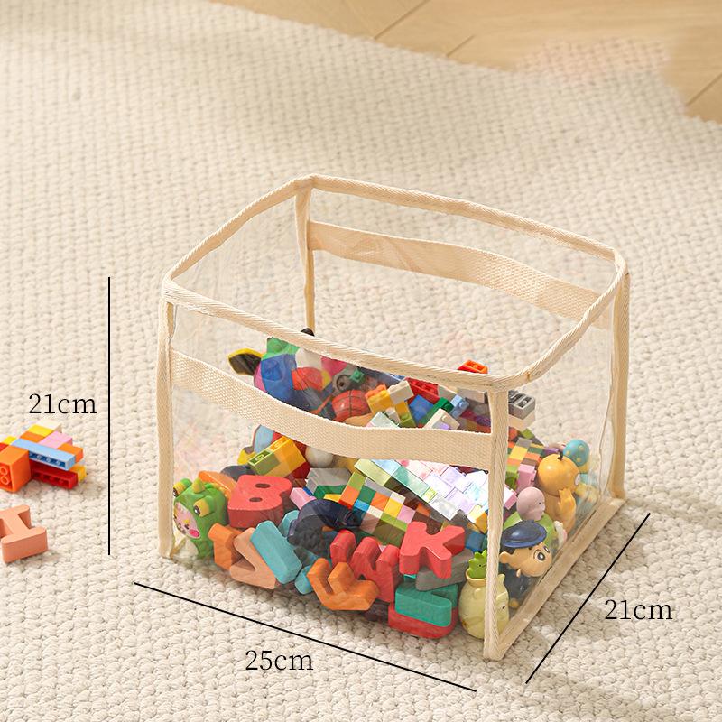 1pc Large-capacity Storage Bucket Transparent Space Saving Storage Household Use Pet Supplies Organizer