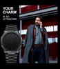 Hannah Martin Black Waterproof Watch with Japanese Miyota Movement and Polygonal Stainless Steel Bracelet.