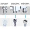 G1/2 Mini Multi-function Faucet Brass One Into Two Out Dual Control Washing Machine Tap Three-way Toilet Triangle