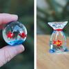 Transparent Mini Pocket Fish Ornaments Cartoon Glass Pocket Fish Figurine  Tabletop Display