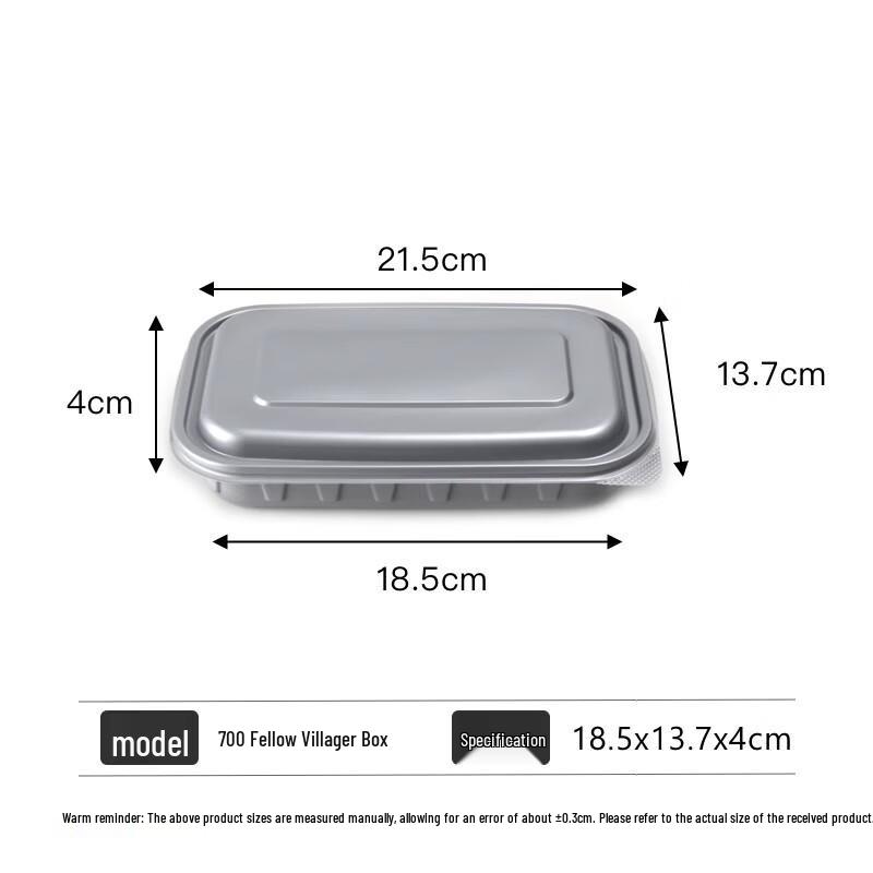 Sanbilai Disposable Rectangular Double-Layer Meal Prep Containers