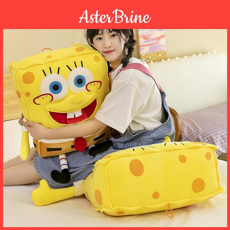 Adorable Spongebob Plush Toy Soft Stuffed Animal Doll Kids Hugging Pillow Gift