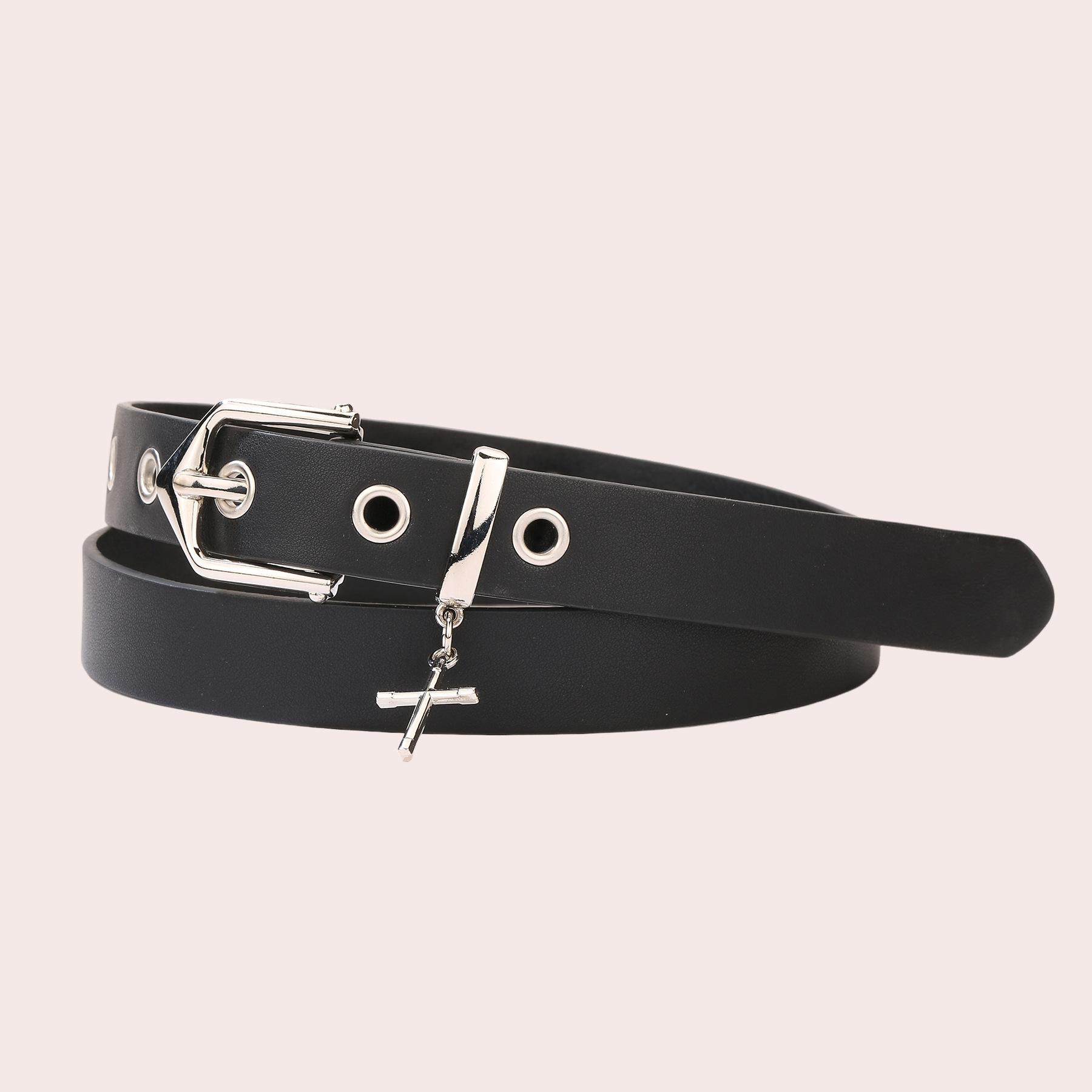 

Metal Punk Style Personality Corn Belt Women S Cross Accessories Decorative Jeans Women S Belt 105cm