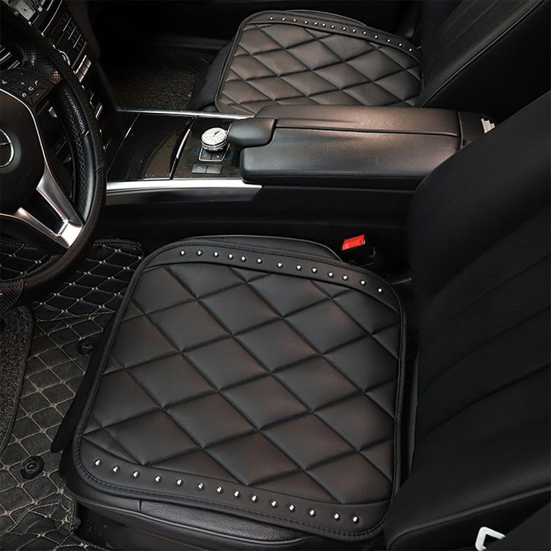 Top Quality Universal Car Seat Cushion For Man Women Fashion Rivet PU Leather Auto Seat Covers Pad Protector Auto Accessories