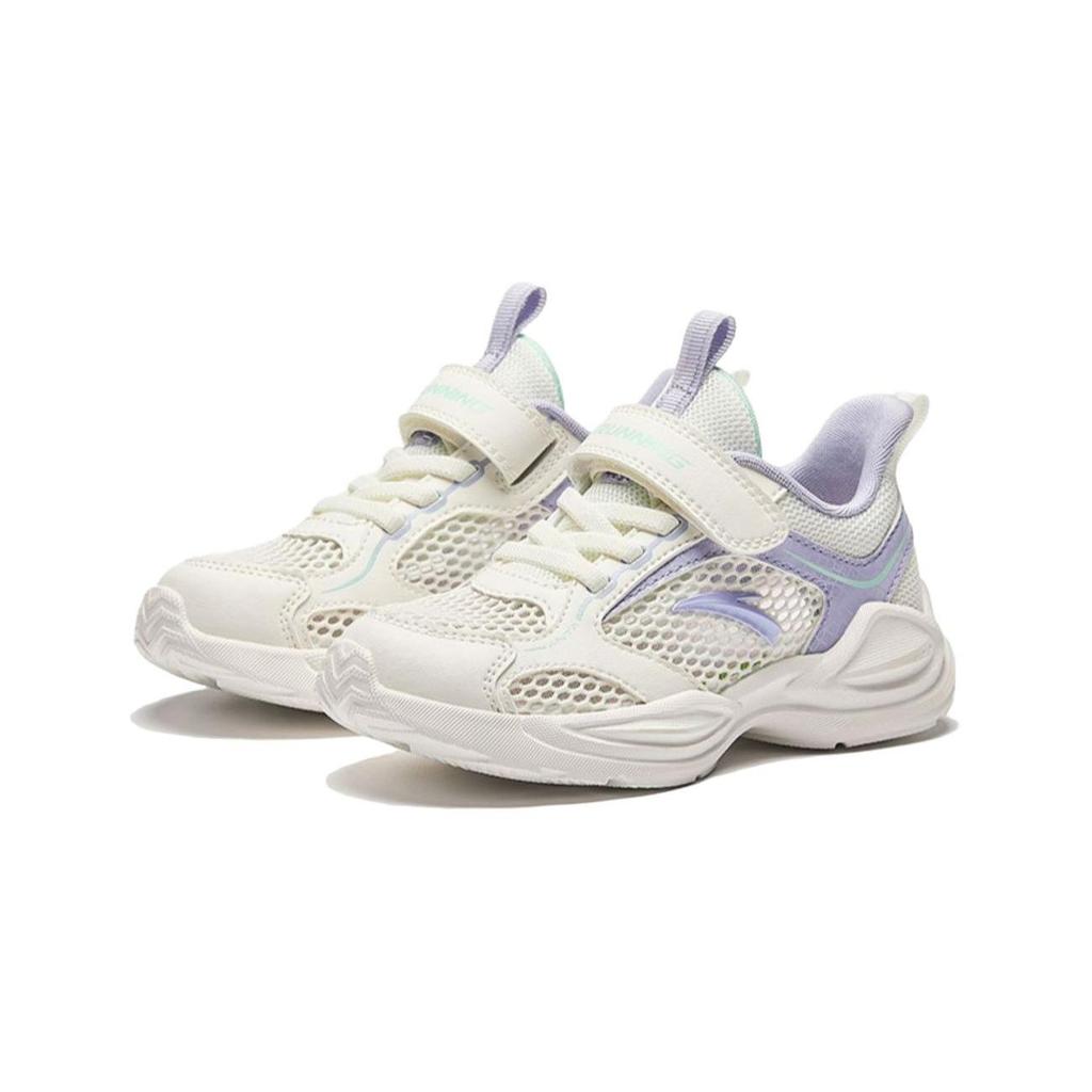 Anta Kids Shock Absorption Low Top Running Shoes Kids Running Shoes White Purple A322429905-1