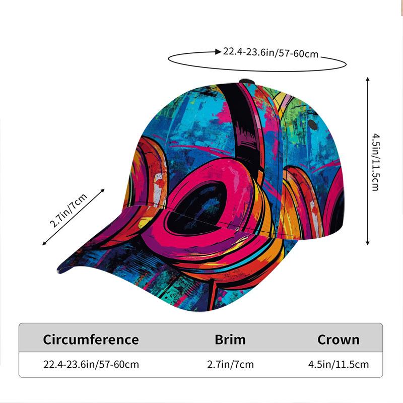 

Graffiti Print Adjustable Snapback Baseball Cap Duckbill Hat Suitable for Casual Wear Outdoor Activities Christmas Parties