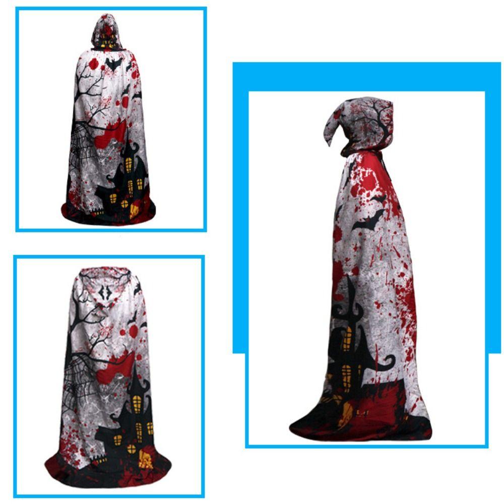 Pumpkin Halloween Costume Cosplay Props Bat Spider Web Cape Performance Property