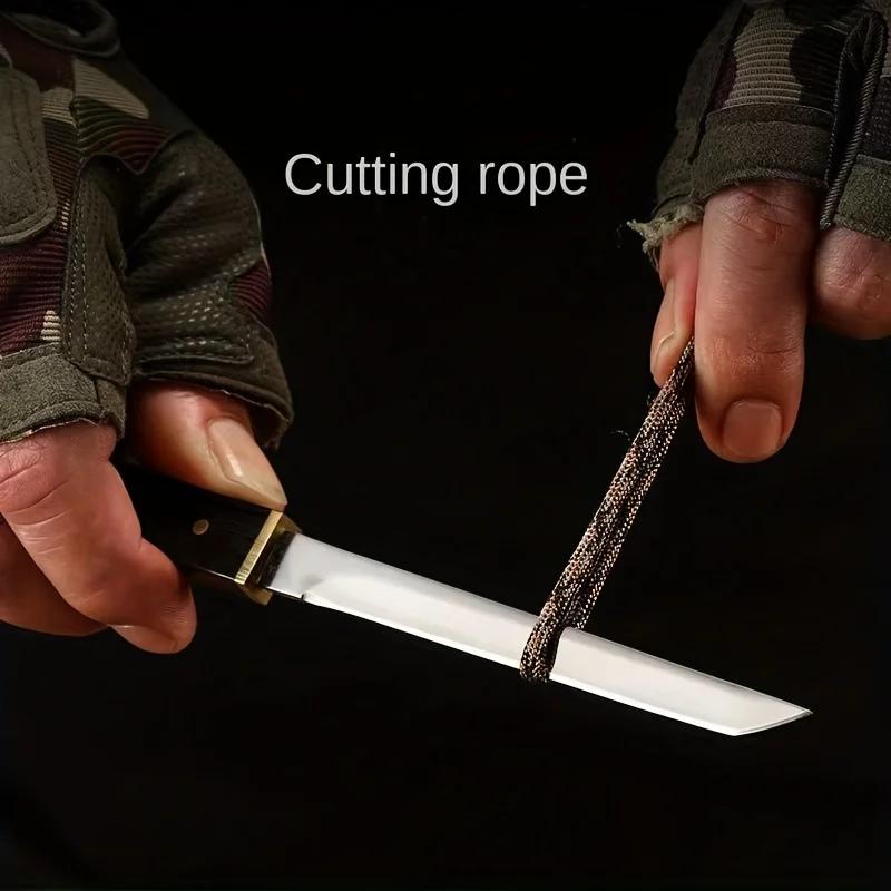 Hohe Härte Obstmesser tragbares Camping-Überlebensmesser Outdoor scharfes Edelstahlmesser