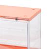 Doll Display Case Magnetic Stable Transparent Doll Showcase for Collectibles Action Figures Orange