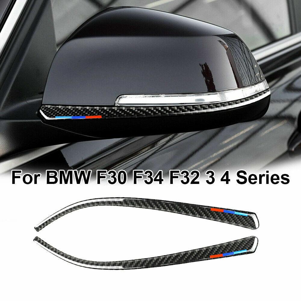 Carbon Fiber Side Rearview Mirror Cover Trims For BMW 1 2 3 4 Series F21 F30 F34