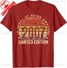2007 Vintage T-Shirt zum 18. Geburtstag Unisex Retro Grafikdruck Lustiger Slogan Partykleidung für Erwachsene