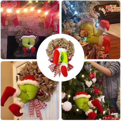 Weihnachts-Dieb-Kranz Weihnachts-Elfenbein-Kranz Weihnachts-Jute-Kranz Feiertagsdekoration