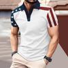 Tropical Floral Print Short Sleeve Polo Shirt, Casual Summer Essential
