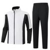 Unisex Spring/Autumn Sports Suit: Stand-Up Collar Fitness Jacket & Two-Piece Set for Running or Team Uniforms