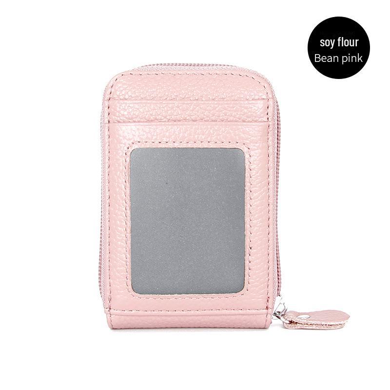 

Корейский держатель для карт RFID из коровьей кожи с защитой от кражи, прозрачным окном и несколькими слотами