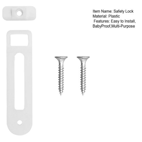 Cabinet Safety Lock with Screws Multi-Purpose Drawer Cupboard Child Proofing Safety Buckle Baby Proof Security Latch Lock