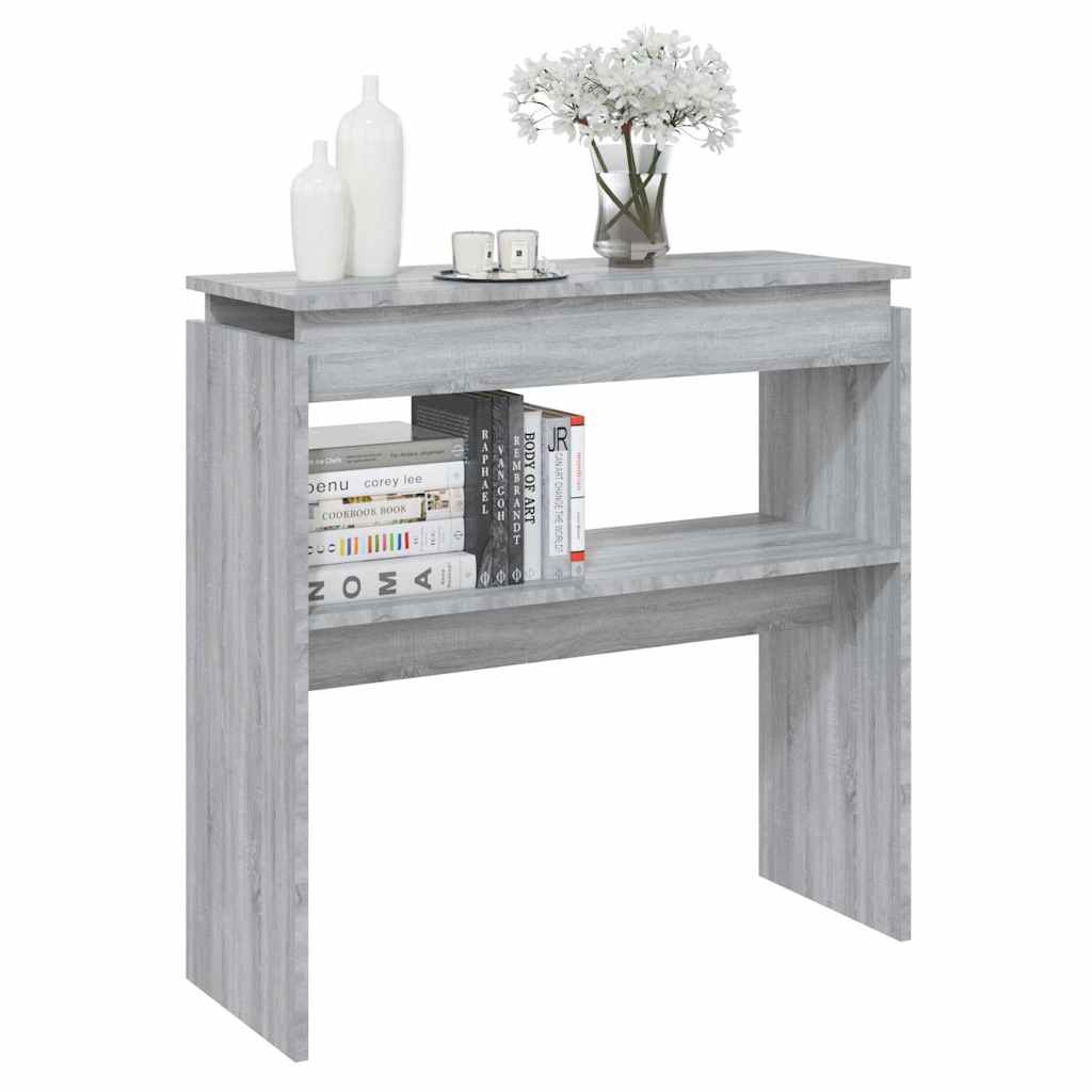 Console Table Gray Sonoma 80x30x80 cm Particleboard