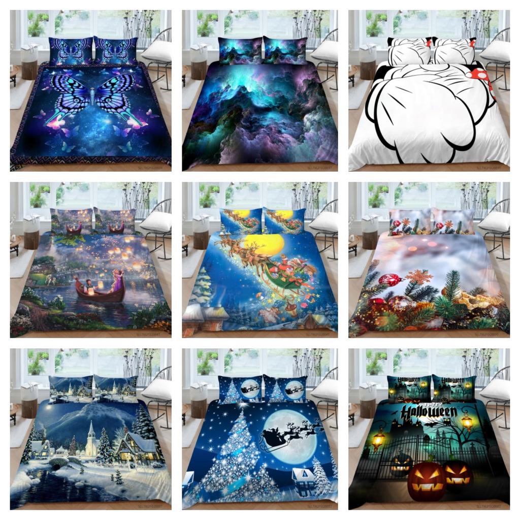 Duvet Cover Catton 3D Printing Home Textiles with Pillowcase Soft Quilt Cover Children Teen Bedding Cover Suit