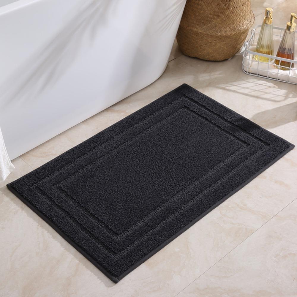 

Впитывающий коврик для ванной в скандинавском стиле, коврик для туалетной двери, нескользящий коврик, домашний ковер 60x90cm чёрный