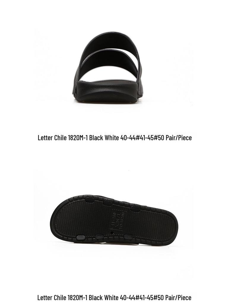 Xin Chile Men's Double-Strap Non-Slip Outdoor Slippers with Soft PVC Sole