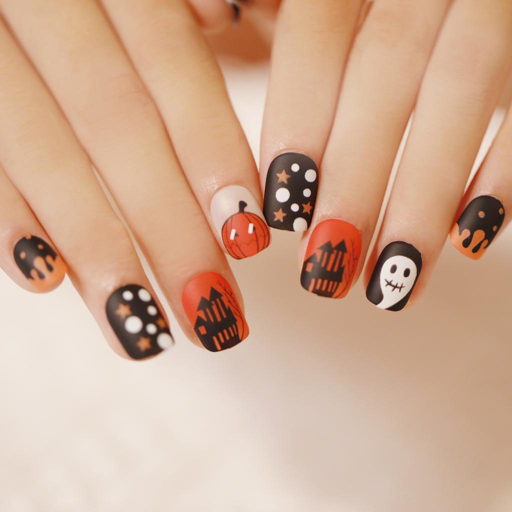 Halloween short collection false nail wear nail art finished fake nail nail art patch nail patch