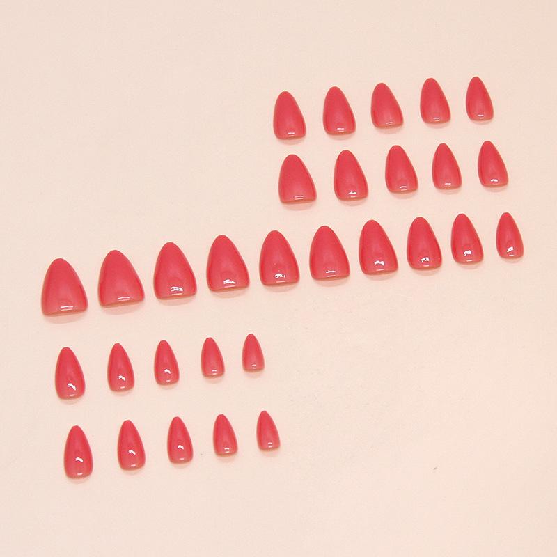 Wearing Nail Piece Red Gradual Change Nail Piece Simple European And American Fake Nail Removable Nail Piece 30 Pieces