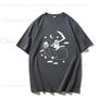 Funny Print REAPER LOVES CATS Cotton Tshirt for Halloween Short Sleeve Tee Summer Tops Women Unisex Tshirt Unisexs Tshirts