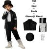 Michael Jackson Billie Jean Black Suit Dance Halloween Dress Up Costume Kids