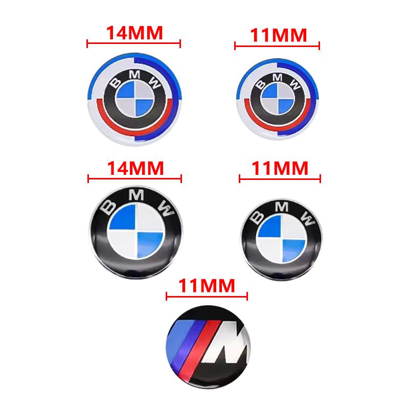 11mm 14mm Car Styling Remote Key Emblem Stickers Logo Decals For BMW E46 E90 F10 F30 G20 X1 X3 X5 M Performance 50th Anniversary