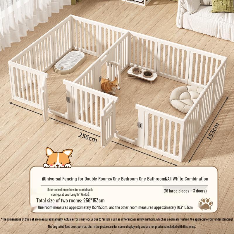 Gray & White Color Block Puppy Playpen for Small to Medium Dogs - Indoor Pet Crate & Isolation Fence